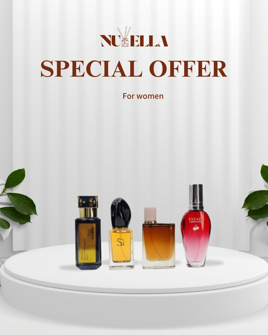 Satin mood 30ml + Si 30ml + Escada 30ml + Burberry her 30ml