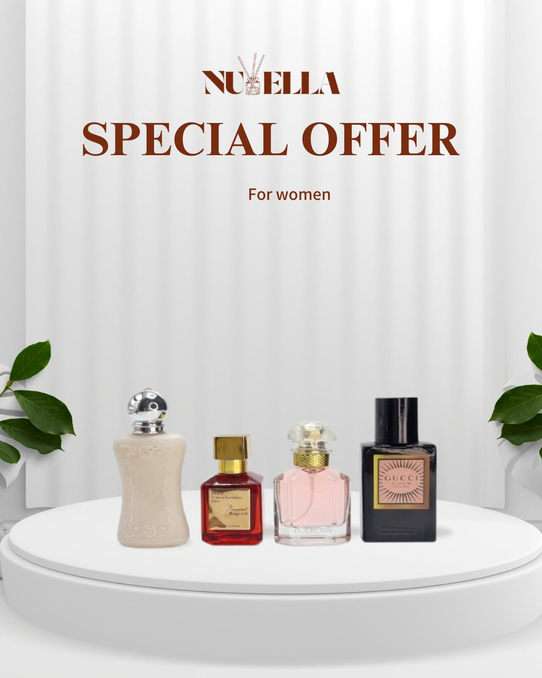 Gucci Bloom 30ml + Delina 30ml + Baccarat Rouge  30ml + Mon Guerlain 30ml