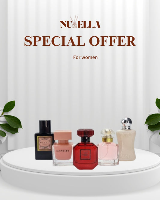 Gucci 30ml + Narsico 30ml + Bombshell 30ml + Mon Guerlain 30ml + Delina 30ml