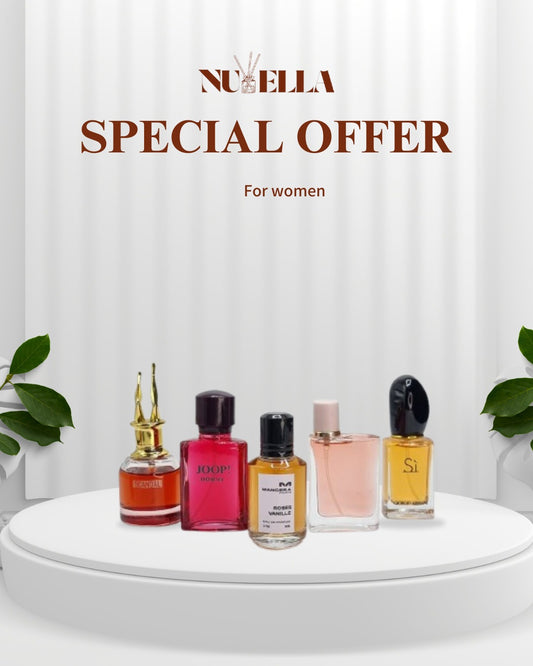 Scandal 30ml + Joop 30ml + Mansira 30ml + Burberry her 30ml + Si 30ml