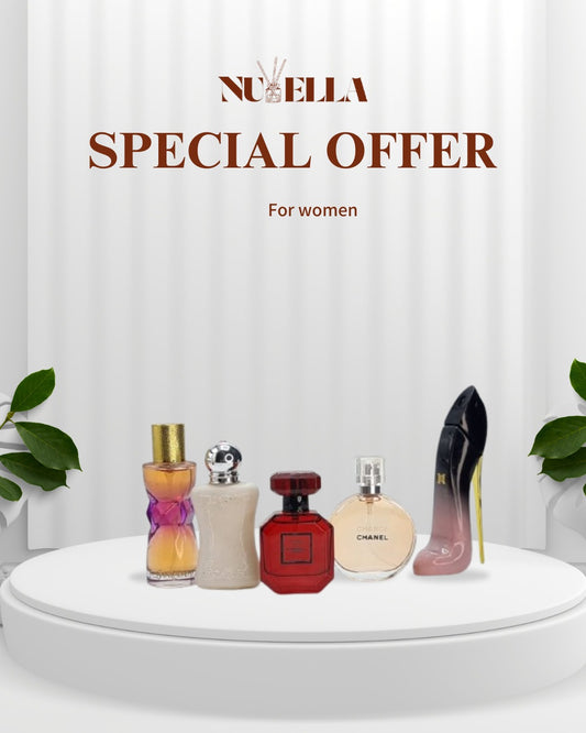 Manifisto 30ml + Delina 30ml + Bombshell 30ml + chanel 30ml + Good girl 30ml