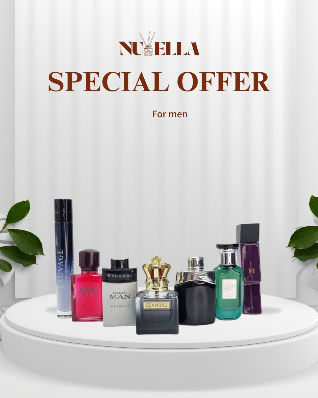 Sauvage 30ml + Joop 30ml + Bolgari man 30ml + Scandal 30ml + Montblank 30ml + Mousof 30ml + Bad boy 30ml