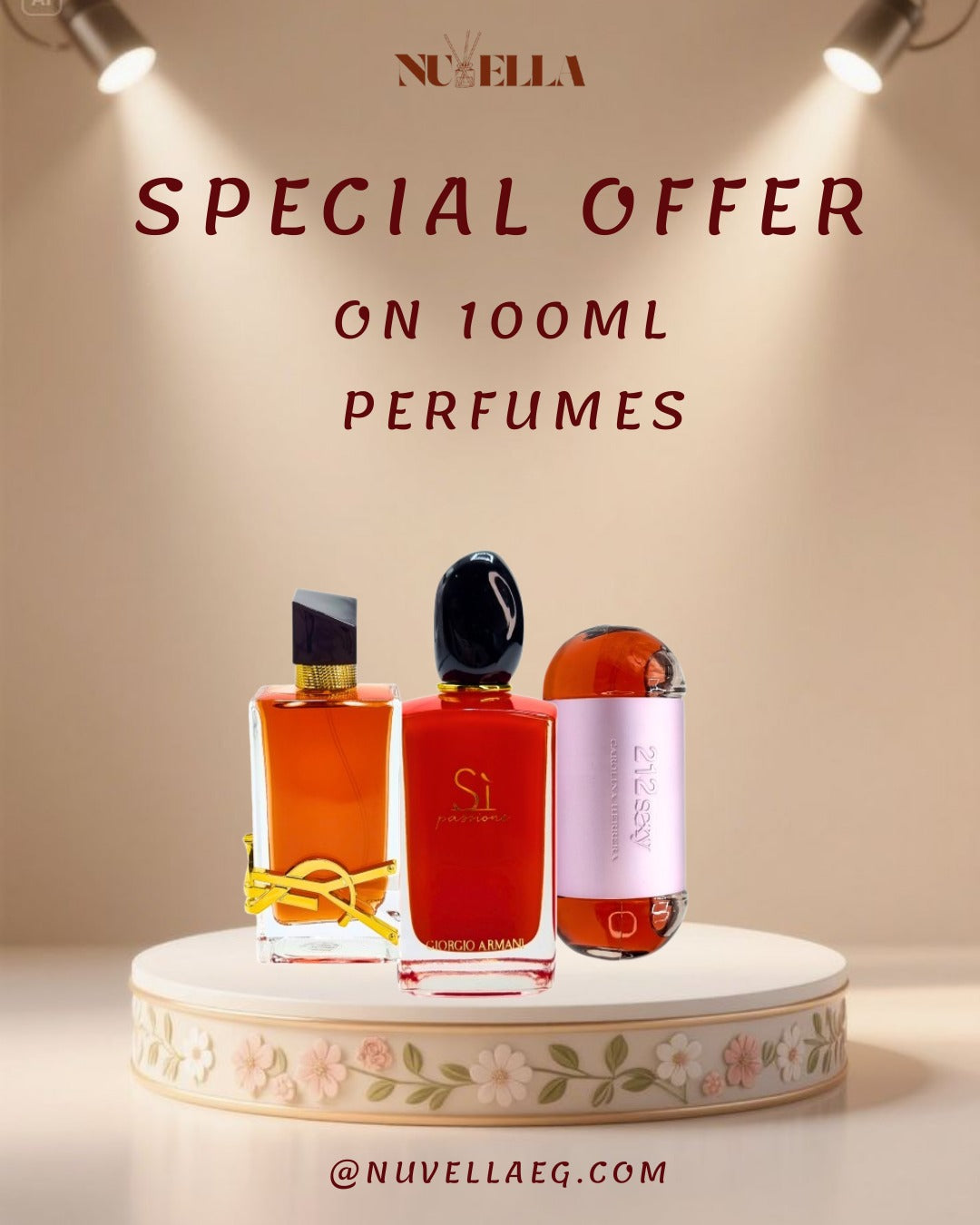 Libre Intense 100ml + Sì Passione by Giorgio Armani 100ml + 212 Sexy by Carolina Herrera 100ml