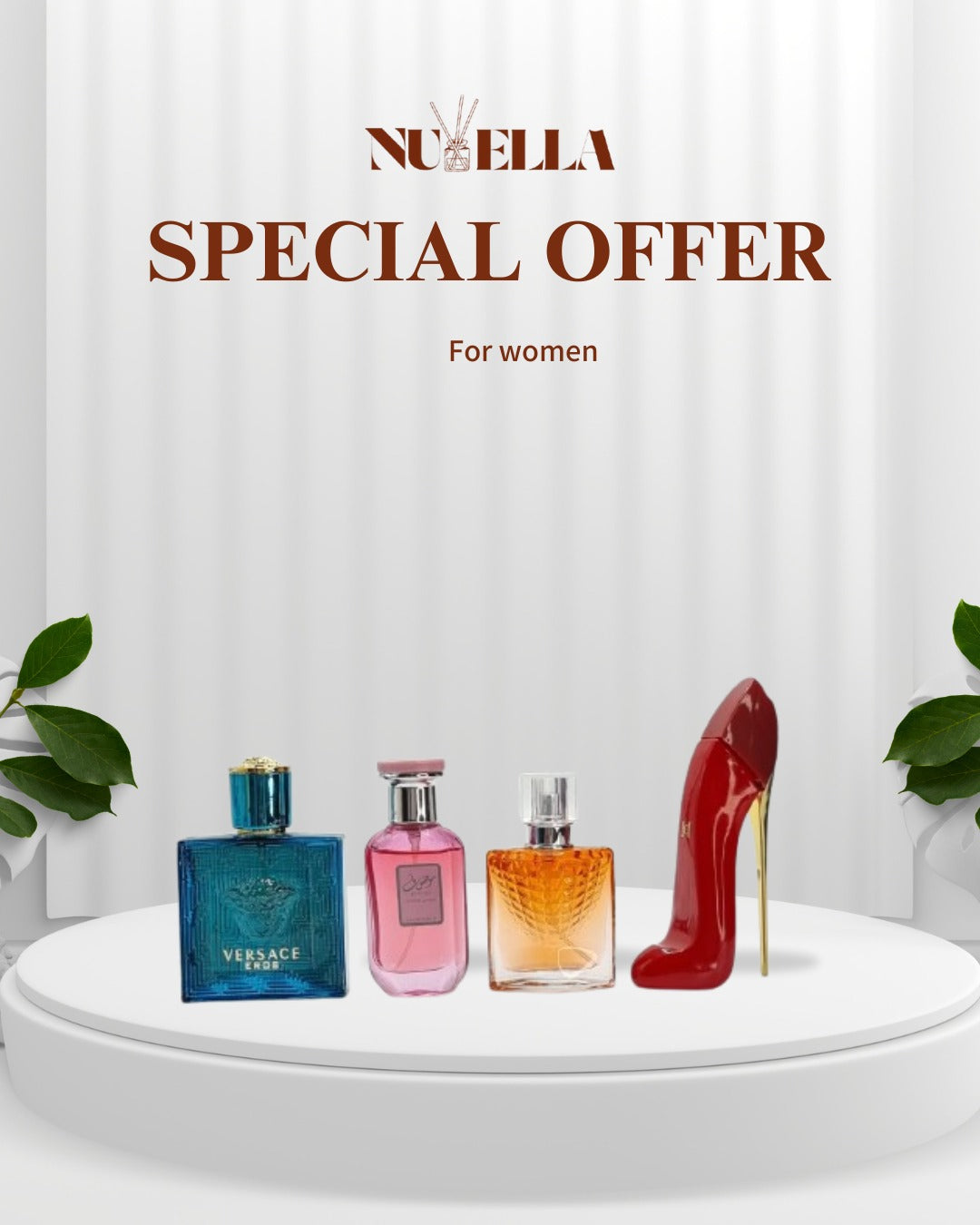 Versace Eros 30ml + Mousuf Wardi 30ml + La vie est belle 30ml + Good Girl 30ml