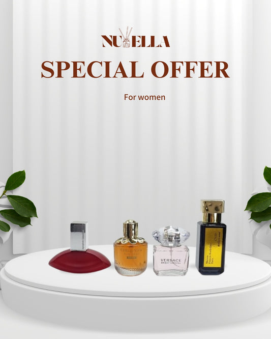 Eiphoria 30ml + Girl of now 30ml + Versaci 30ml + Satin mood 30ml