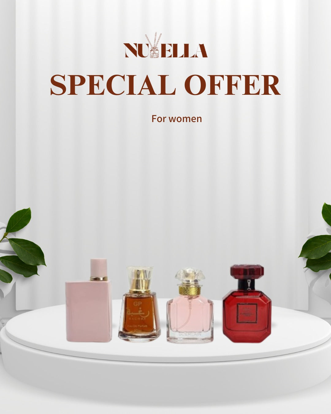 بربري هير 30 مل + رغبة 30 مل + مون جيرلان 30 مل + بومبشيل 30 مل