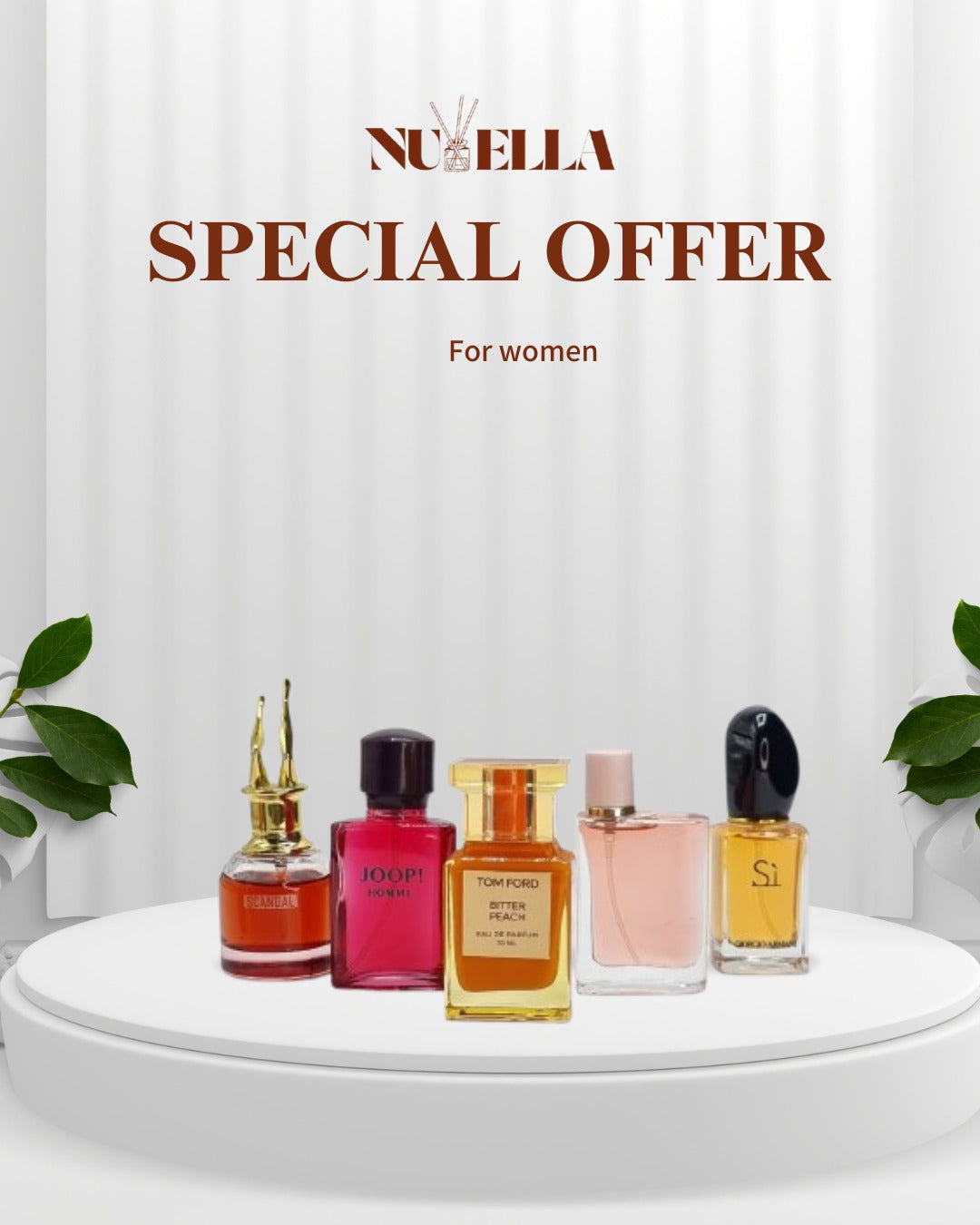 Scandal 30ml + Joop 30ml + Toomford 30ml + Burberry her 30ml + Si 30ml