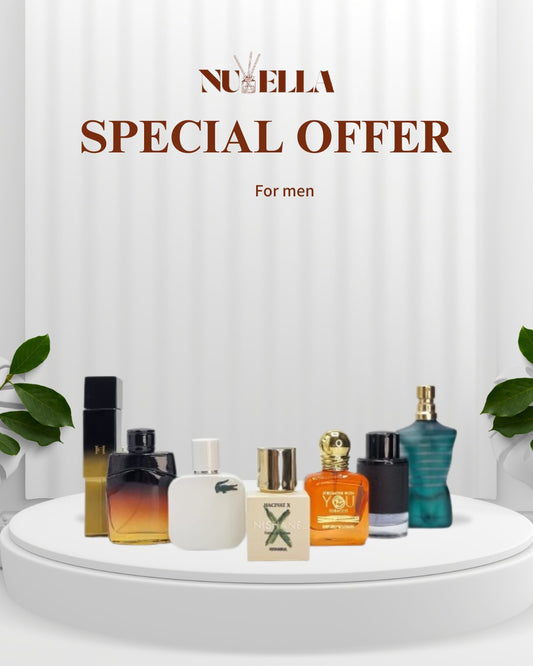 Bad boy 30ml + Montblank 30ml + Lacost 30ml + Nishan 30ml + Strong 30ml + Montblank explore 30ml + Jeanpoul 30ml