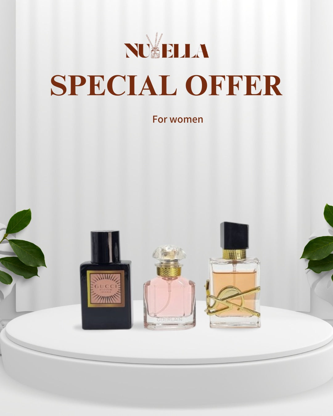 Gucci Bloom 30ml + Mon Guerlain 30ml + Yves Saint Laurent Libre 30ml