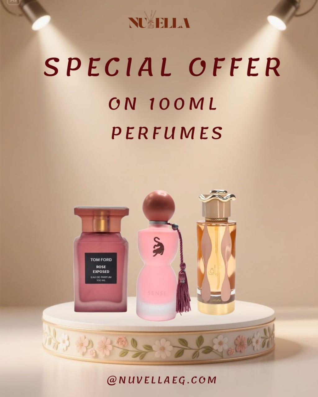 Sense by Laverne 100ml + Tom Ford Rose Exposed 100ml + Lattafa Tareeq  100ml