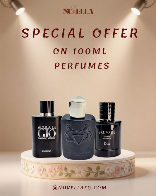 Acqua di Gio Profumo 100ml + De Marly 100ml + Sauvage Elixir Dior 100ml