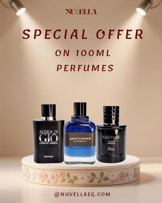 Acqua di Gio 100ml + Gentleman Givenchy 100ml + Sauvage Elixir Dior 100ml