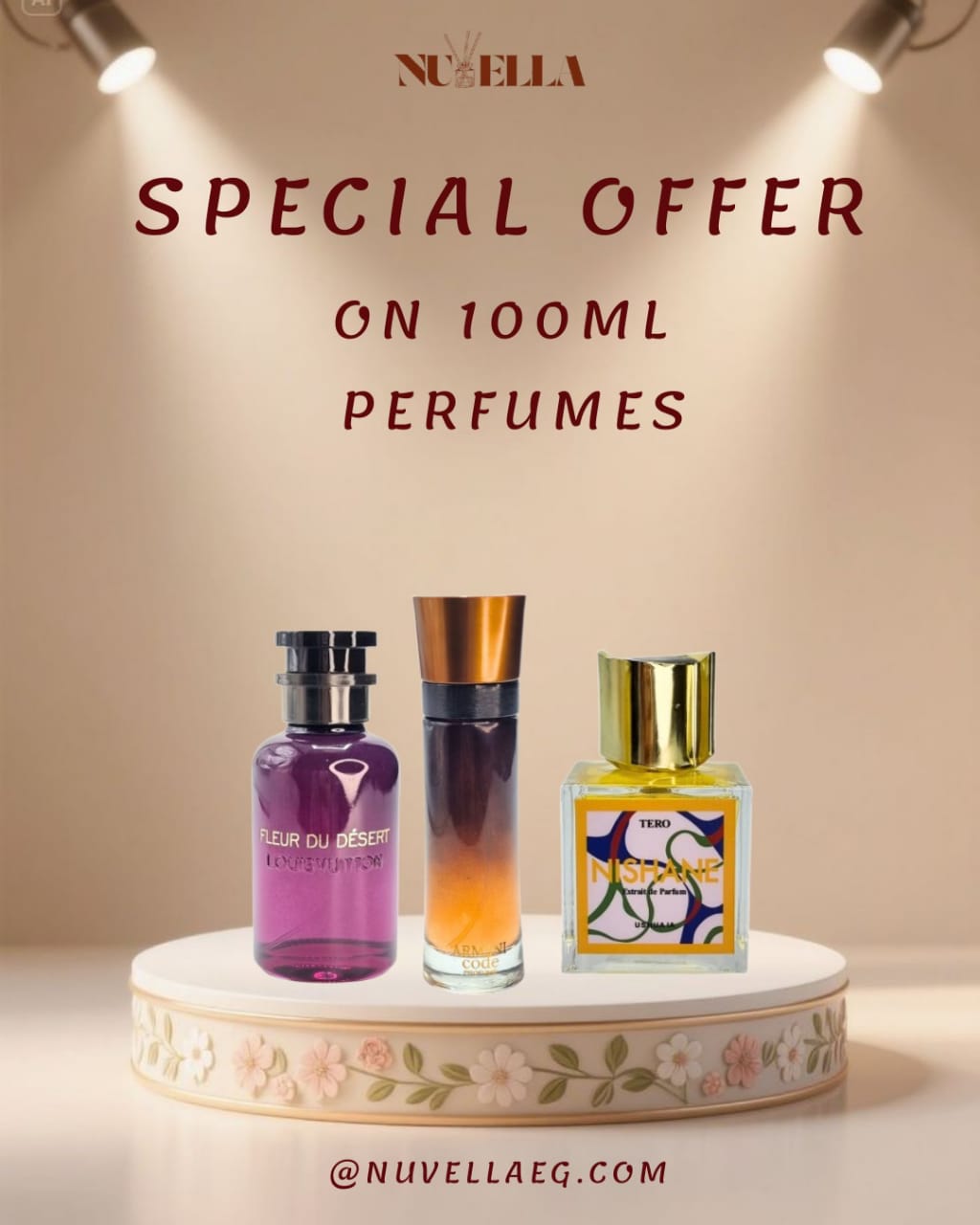 Fleur du Désert 100ml + Armani Code 100ml + Nishane TERO Extrait 100ml