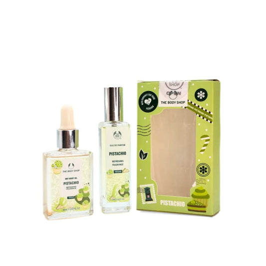 The Body Shop Pistachio Gift Set(Pistachio Dry Body Oil 40ml) ( Pistachio Eau de Parfum40ml)