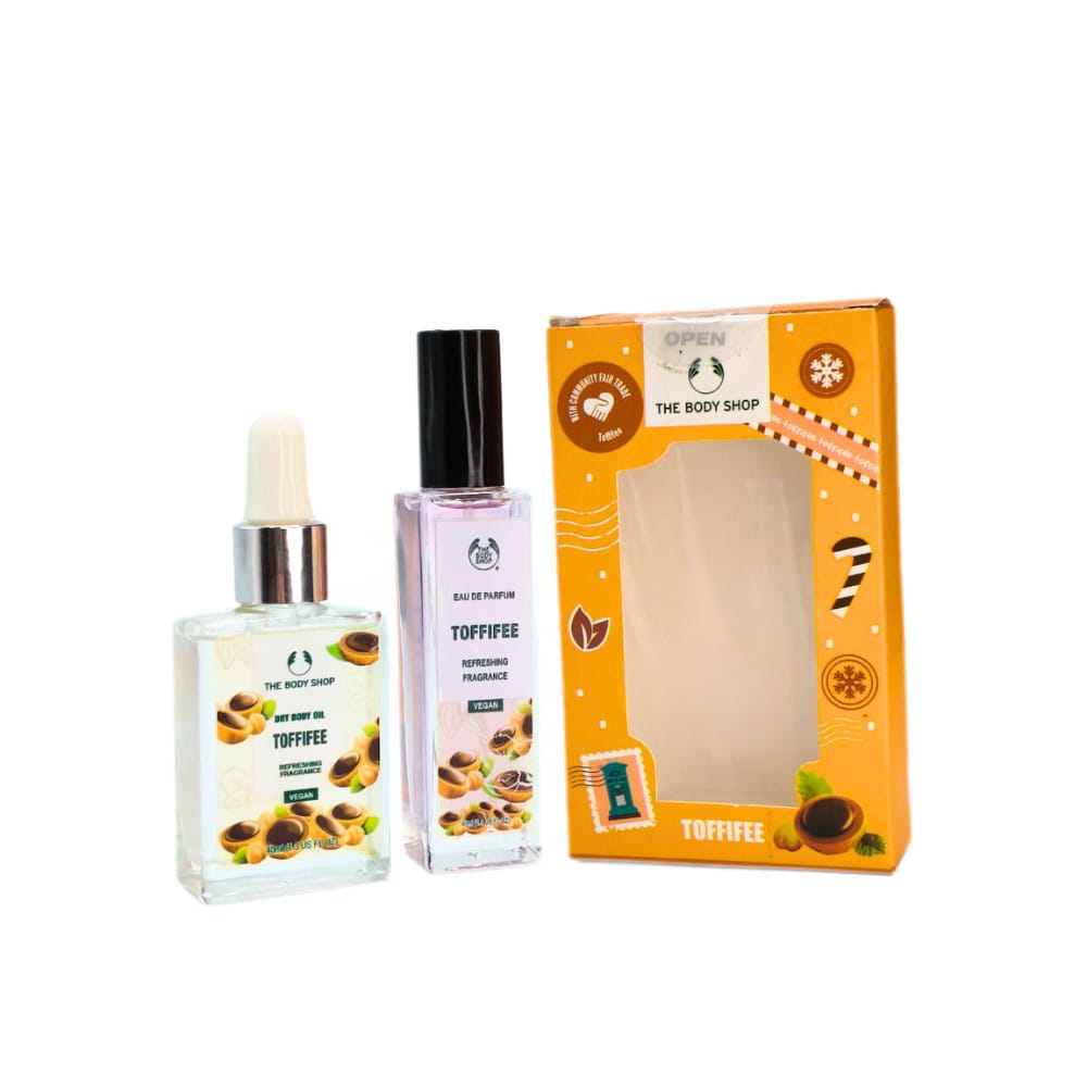 The Body Shop Toffifee Gift Set(Toffifee Dry Body Oil40ml)(Toffifee Eau de Parfum40ml)