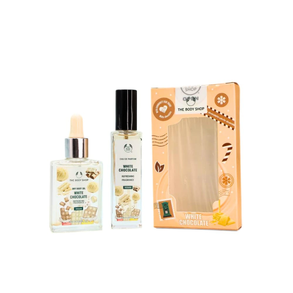 The Body Shop White Chocolate Gift Set(White Chocolate Dry Body Oil40ml) ( White Chocolate Parfum40ml)