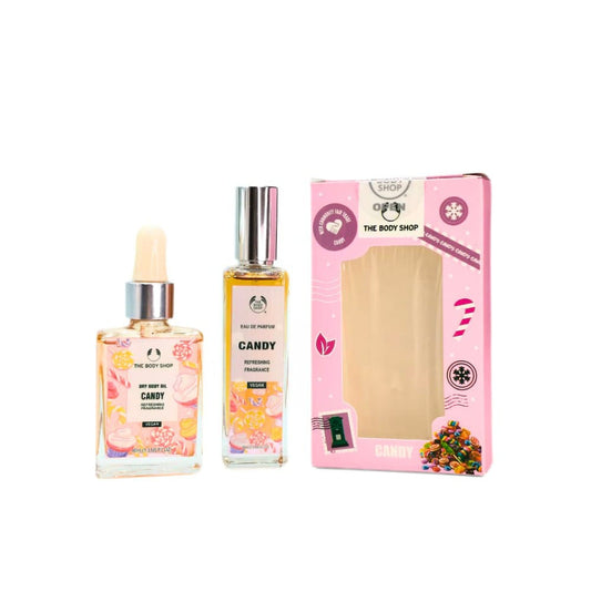 The Body Shop Candy Gift Set(Candy Parfum40ml)(Candy Dry Body Oil40ml)