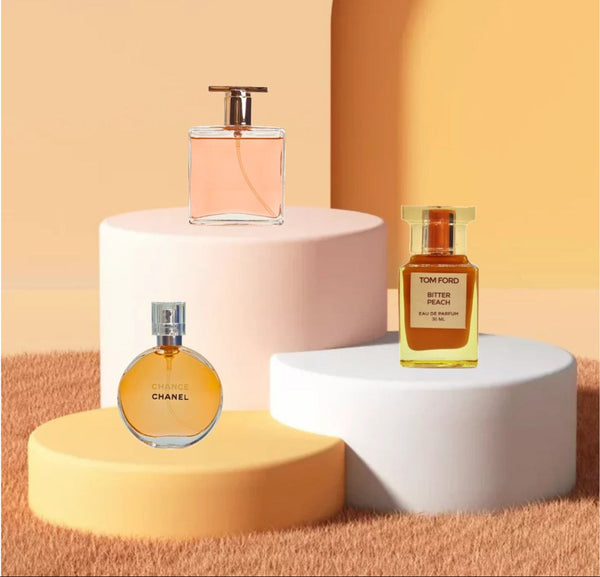 Bitter Peach Tom Ford 30ml + Lancôme Idôle 30ml + Chance Chanel 30ml