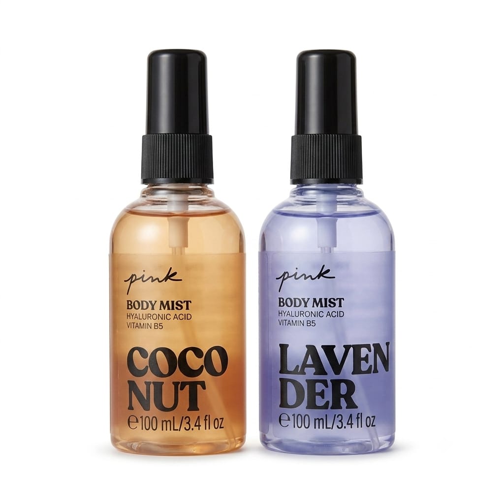 Pink Body Mist  (Coconut  - Lavender) 2x100ml