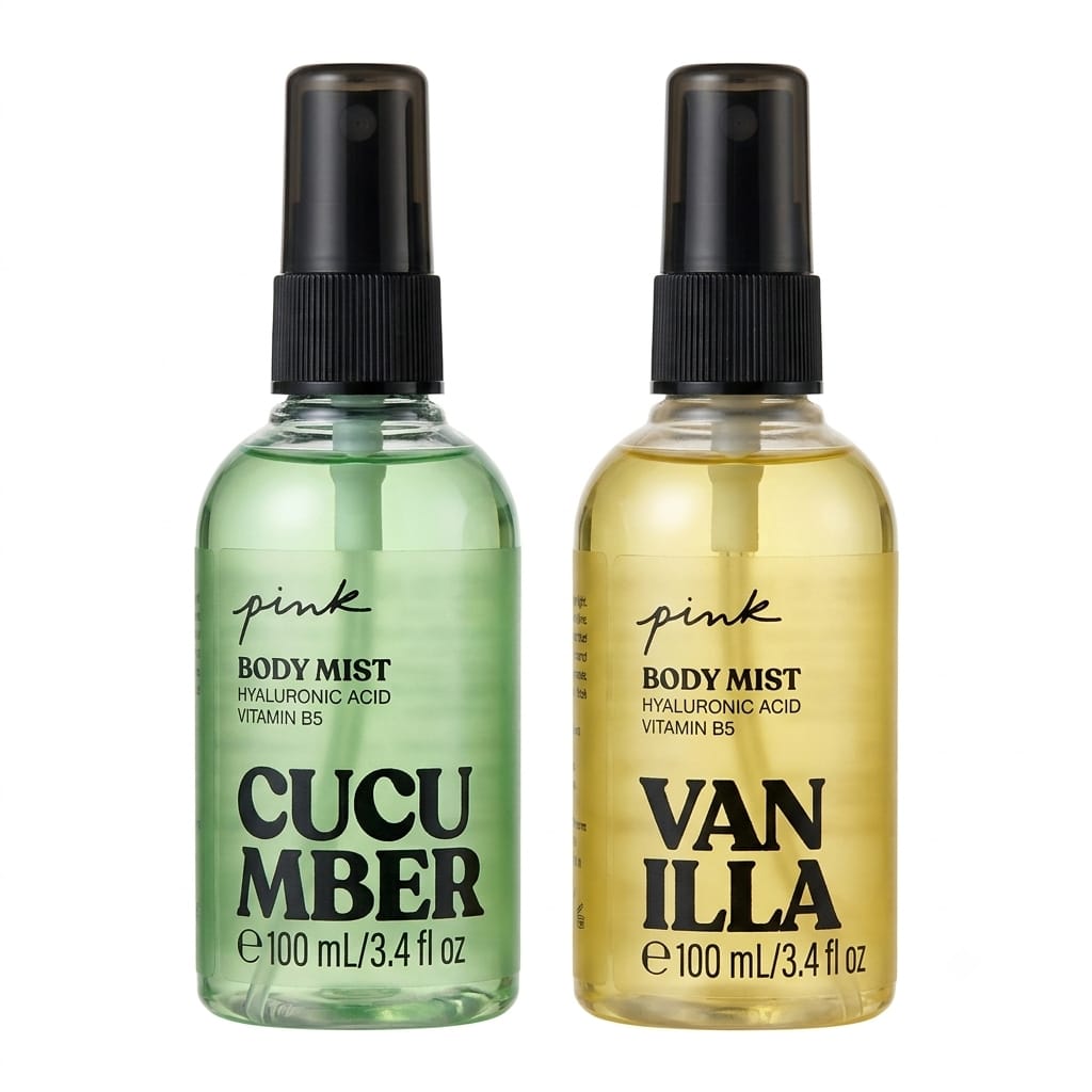Pink Body Mist (Cucumber – Vanilla) 2 x100ml